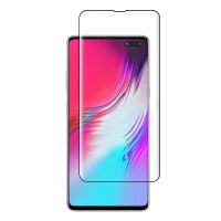 (WTYD) สำหรับ Galaxy S10 5G 0.3มม. 9H พื้นผิวแข็ง3D ขอบโค้งกาวโค้งเต็มพื้นที่จอภาพฟิล์มกระจกเทมเปอร์รองรับการปลดล็อคลายนิ้วมือ (สีดำ)