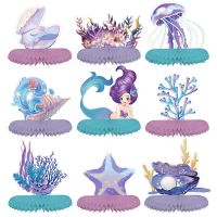 【hot】☞❅❁ 9Pcs Centerpieces Table Decoration Under the Sea Themed Birthday Supplies Baby Shower for Kid