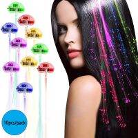 5Pcs LED สีสัน Light Up ids ไฟเบอร์ออปติกผม Barrettes คลิปบาร์เต้นรำ Hairpin สำหรับคริสต์มาสปาร์ตี้บาร์งานแต่งงาน Gift