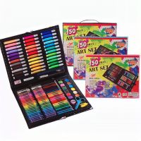 ชุดเซ็ตระบายสี 150 ชิ้น พาเลทสี ดินสอสี สีไม้ สีเมจิก สีน้ำ สีเทียน อุปกรณ์วาดรูป ฝึกวาดรูป ชุดระบายสีสำหรับเด็ก