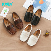 BIZOT เด็กรองเท้าสำหรับชายหนังสีดำเด็ก Loafers ทารกหญิงวัยหัดเดินรองเท้าสบายๆรองเท้าเด็กรองเท้ารองเท้าแตะยาง