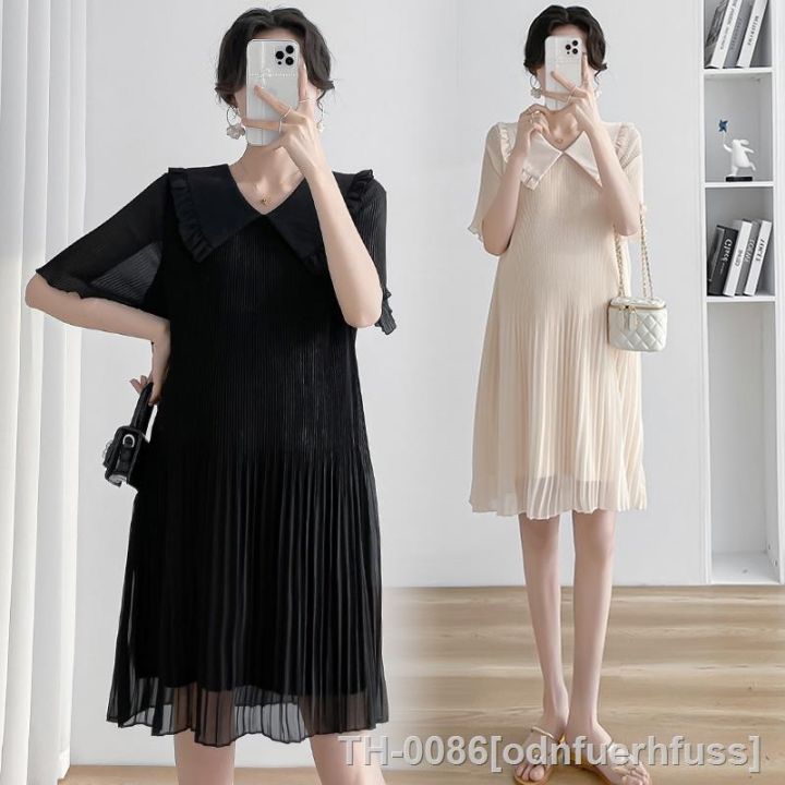 vestido-de-maternidade-plissado-para-gr-vidas-roupas-casuais-gravidez-retas-soltas-e-doces-moda-coreana-239-2023