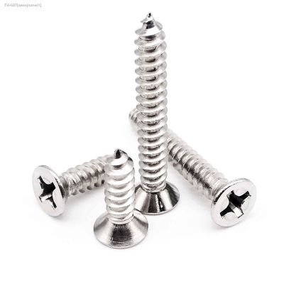 ❧♝ M1 M1.2 M1.4 M1.7 M2 M2.6 M3 M3.5 M4 M5 M6 Mini 304 stainless steel Cross Phillips Flat Countersunk Head Self-tapping Wood Screw