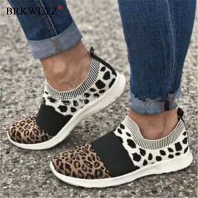 Hot Sale Vulcanized Shoes Women Mesh Breathable Platform Sneakers Ladies Flats Soft Casual Walking Sock Shoes Female Plus Size