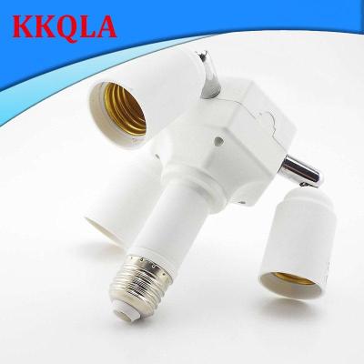 QKKQLA Adjustable E27 To 4 E27 Bulbs Base Splitter Socket Led Lamp Base Light Holder Adapter Converter 4 Heads For Led Light