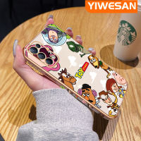 YIWESAN เคสสำหรับ OPPO Reno 5 4G Reno 5 5G Reno 5 Pro Reno5 K Find X3 Lite 5G การ์ตูนทอยสตอรี่เคสซิลิโคนชุบดีไซน์ใหม่เคสมือถือขอบสี่เหลี่ยมกันกระแทกเคสนิ่มฝาปิดเลนส์เคสกันกระแทกกล้อง