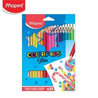 Maped (มาเพ็ด) สีไม้ 36 สี สีสันสดใส ด้ามจับสามเหลี่ยม จับถนัดมือ  Maped รหัส CO/832017