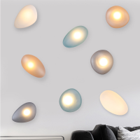 Postmodern Luxury Color Wall Lamp Nordic Designer Glass Wall Lights for Living Room Led Wall Sconce Bedroom Lamps Wall Fixture