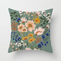 【CW】☁❀✾  Floral Printed Cushion Cover Household Goods Hugging Pillowcase Hogar Cojines Relleno Cojin 45x45