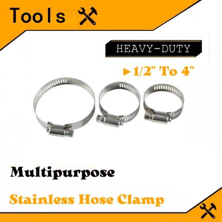[AA TOOT] LPG / AIR Hose Clamp Pipe Tube Heavy Duty Stainless Steel