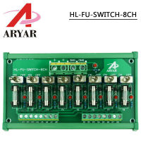 DIN Rail Mount 8 Position Power Distribution Fuse Module Board with swtich, switch fuse module For ACDC 5~32V.