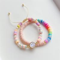 【CW】 Freshwater Boho Jewelry for Colorful Heishi Disc Beads Set Smile Face Pulseras