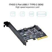 Thẻ Mở Rộng USB 3.1 Sang Type-C 2 Cổng Bộ Chuyển Đổi USB C PCI