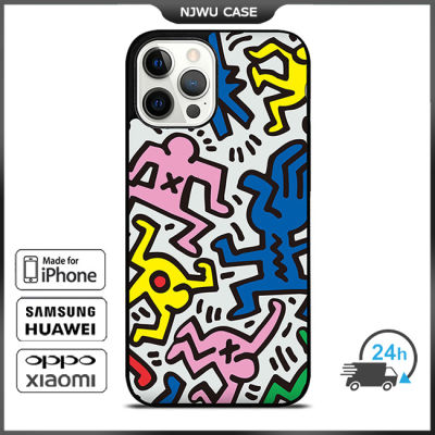 Keith Haring 5 Phone Case for iPhone 14 Pro Max / iPhone 13 Pro Max / iPhone 12 Pro Max / XS Max / Samsung Galaxy Note 10 Plus / S22 Ultra / S21 Plus Anti-fall Protective Case Cover