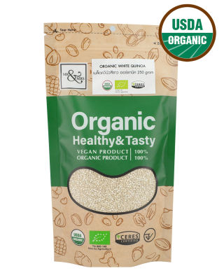 Mr. & Mrs. เมล็ดควินัว สีขาว Organic White Quinoa (250 g)