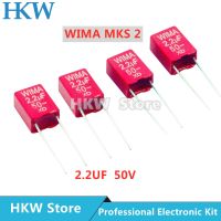 5pcs Original WIMA 2.2UF 50V RED MKS2 5MM Film Capacitor Hi-Fi Audio Capacitors 50V 225/2200NF/2.2UF/2U2