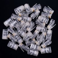 【Booming】 25ชิ้น RJ45 RJ-45 CAT5ตัวเชื่อมต่อเครือข่ายโมดูลสำหรับ Cat5 Cat5e Cat6สายเคเบิล