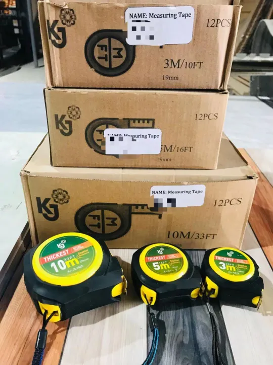 KJ Metro Steel Tape Measure Thickest 3mtrs/5mtrs/10mtrs Lazada PH