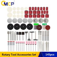 【LZ】❍☋☫  CMCP 145pcs Rotary Tool Accessories Abrasive Tool for Dreml Grinder Twist Drill Bit Cut off Disc Diamond Cutting Disc Sandpaper