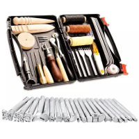 Leather Working Tools and Supplies with Tool Box Perfect for Stitching Punching Cutting Sewing Leather Craft Making