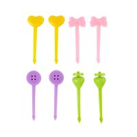 8Pcs Cute Mini Bento Vegetable Fruit Forks Children Snack Cake Dessert Toothpick Lunches Party Decoration Fruit Fork