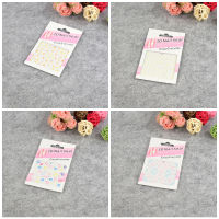 1 Sheet Random Color Simple Pattern Nail Sticker 3D Nail Art Sticker Stars Flowers Nail Decal