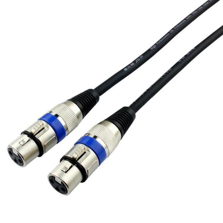 สาย-xlr-สายสัญญาณเสียง-xlr-male-to-xlr-female-black-mic-cable-ยาว-3-เมตร