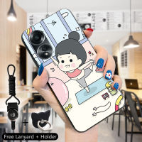 เคส PMP Hp OPPO A58 4G สำหรับ Oppo A58 4G สายคล้องแหวนใส่นิ้วการ์ตูนน่ารักการ์ตูนกีฬาเคสโทรศัพท์สำหรับหญิงสาวน่ารักคุณสามารถน่ารักเด็กผู้หญิงกันกระแทกซิลิโคนนิ่มโทรศัพท์ป้องกัน TPU กรอบด้านหลัง