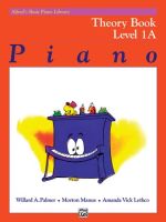 หนังสือเรียนเปียโน Alfred Basic Piano Library: Theory 1A สำหรับเด็ก