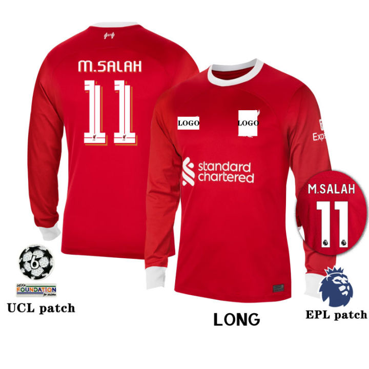 Long Sleeves Liver Pool Home Jersey 23/24 Football Jersey Custom Name
