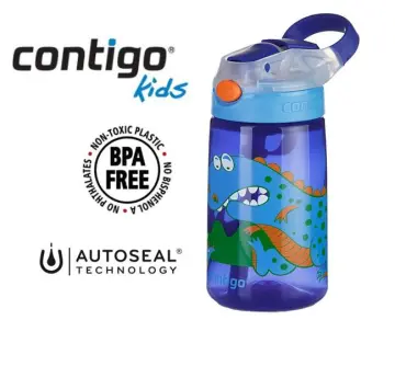 Contigo Kids Blue Shark Gizmo Flip Water Bottle, 14 Oz.