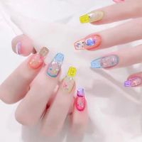 BEAUTYandLADIES คริสตัลสี่เหลี่ยม DIY วัสดุทำเล็บร้านเสริมสวยทำเล็บเล็บสวย Rhinestones เสน่ห์เล็บเครื่องประดับตกแต่งเล็บ3D