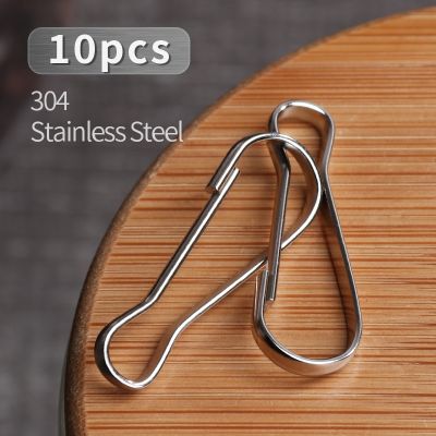 【YF】 304 Stainless Steel Key Buckle Chain Ring Keychain Clip Hook Keyring Holder Toy Bag Carabiner Hanging Kit Accessory