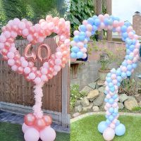 【Affordable variety of balloons】163X69Cm ขาตั้งบอลลูนโค้งรอบผู้ถือห่วงคอลัมน์ฐานเสาพลาสติกสำหรับตกแต่งงานแต่งงานงานเลี้ยงวันเกิดอุปกรณ์อาบน้ำเด็ก