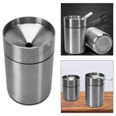 hot！【DT】❐✶  Smoke Ash Holder Decoration With Lid Windproof Car Ashtray Detachable