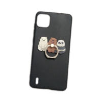 Cover For Wiko Y82 3D Cute Bear Panda Finger Ring Stand Holder Soft TPU Phone Case