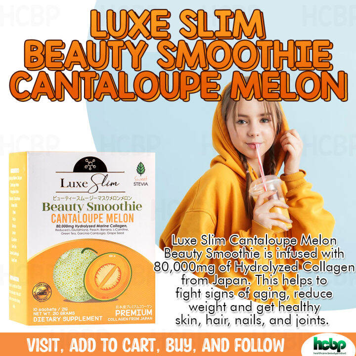 Luxe Slim Beauty Smoothie Cantaloupe Melon 10 Sachets Beauty Drink