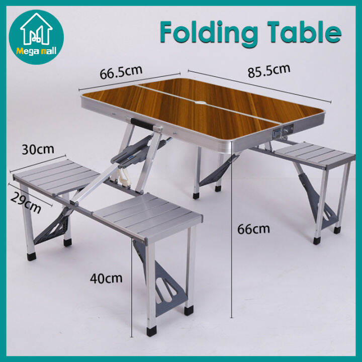 Outdoor Folding Table And Chairs One Table And Four Chairs Aluminum