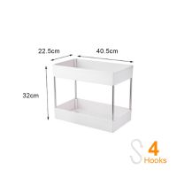 3 Tier4 Tier Slim Storage Cart Mobile Shelving Unit Organizer Slide Out Storage Rolling Utility Cart Rack for Kitchen Bathroom