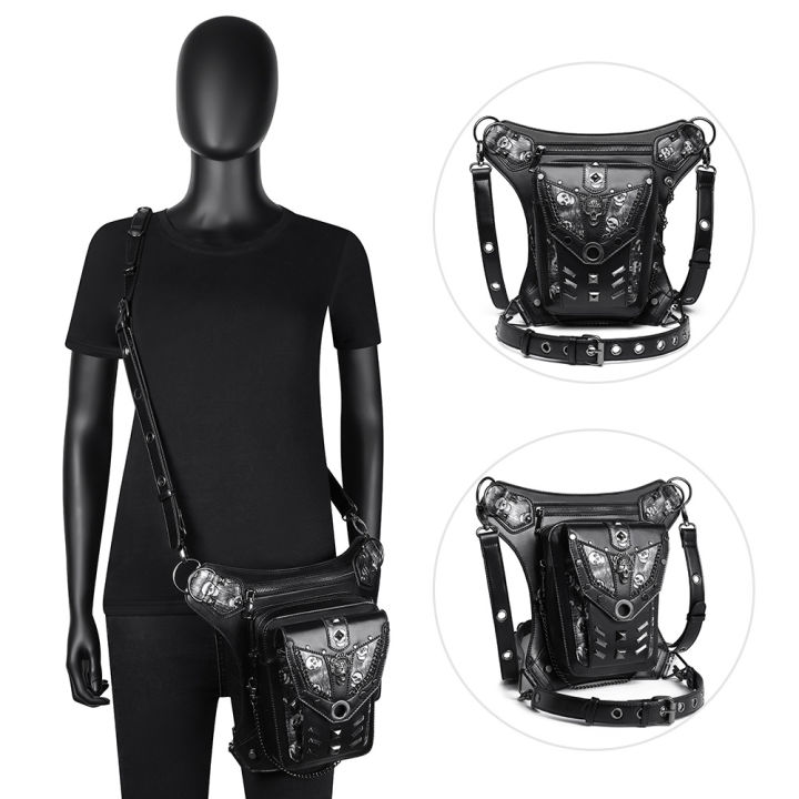 new-bag-womens-european-and-american-punk-chain-bag-skull-motorcycle-womens-shoulder-bag-running-bag-men