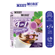 Hộp 15 gói cà phê hòa tan vị Khoai Môn Meet More 270g