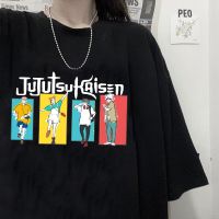 เสื้อยืดอะนิเมะญี่ปุ่น Jujutsu Kaisen Gojo Satoru Y2K งาม Yuji Itadori เสื้อยืดมังงะกราฟิกน่ารักสำหรับผู้หญิง