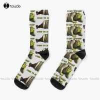 (CAES Premium) Come To My Swamp Shrek Socks Funky Socks Christmas Gift Custom Unisex ผู้ใหญ่วัยรุ่นเยาวชนถุงเท้าผู้หญิงผู้ชาย360 ° Digital Print