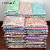 JUNAO Wholesale 2 3 4 5 6mm Jelly Resin Rhinestone Round Flatback Crystal Stone Non Hotfix Strass Nail Art Decoration Daimonds