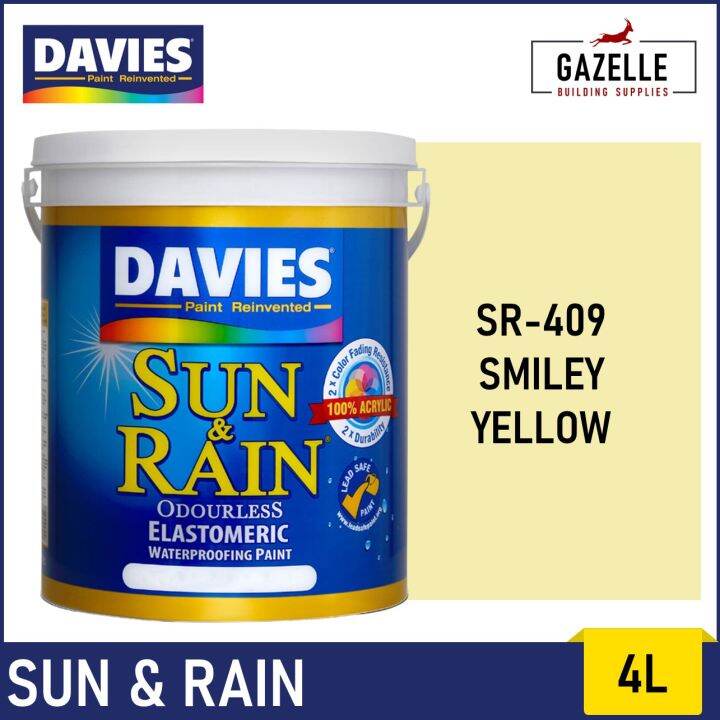 Davies Sun & Rain Acrylic Elastomeric Paint - Yellows 4L | Lazada PH