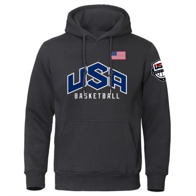 U S A Basketball Sports Clothing Men Loose Oversize Hoodie Casual Fashion Hoody Fleece Breathable Long Sleeves Pullover Male