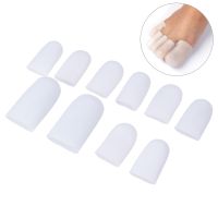 ☾ 5 Pairs Silicone Toe Sleeve Gel Toe Cap Cover Protector Finger Toe Gel Tube for Corn Blisters Pain Relief Massager Toe Sleeve