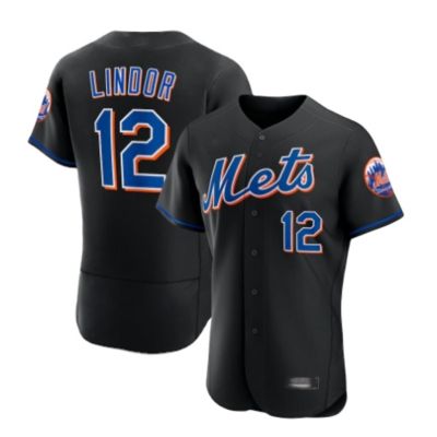 Wholesale Best Quality China Custom Cheap New York Stitched Black Baseball Jerseys Met 12 Lindor 20 Alonso 48 deGrom