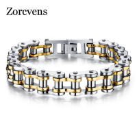 Zorcvens 316L กุญแจสแตนเลสสร้อยข้อมือบุรุษแฟชั่นเครื่องประดับกีฬาจักรยาน CHAIN Link สร้อยข้อมือ Casual jewellury