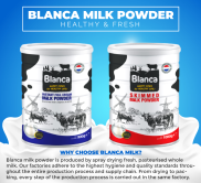 Sữa Tươi Dạng Bột Nguyên Kem Và Tách kem Hà Lan lon 900Gr_Blanca